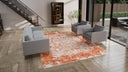 Orange Modern Wool Rug - 9'1" x 11'11"