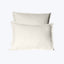Lineare Sateen Duvet & Shams, Ivory Pillow Sham / Standard