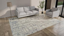 Grey Modern Tibetan Silk Cotton Blend Rug - 9' x 12'