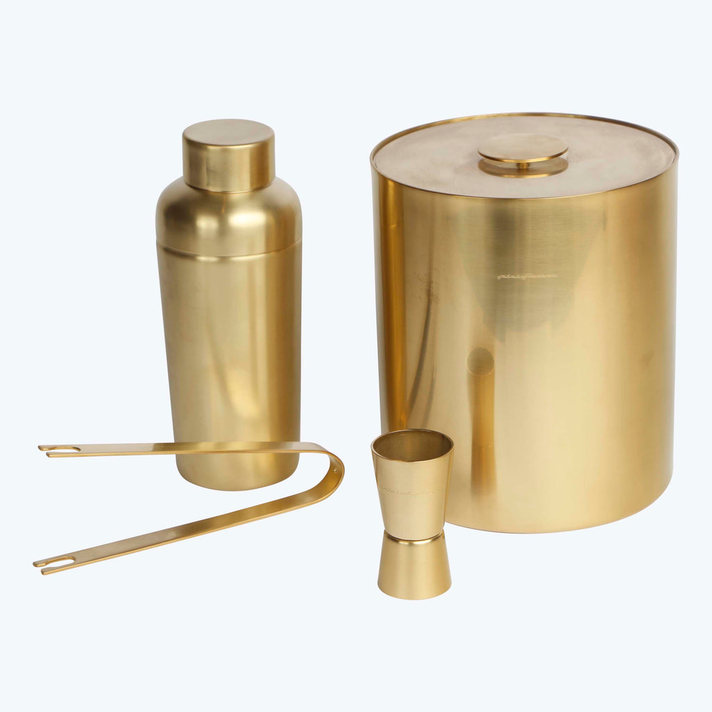 Stile Cocktail Shaker, Brushed Gold