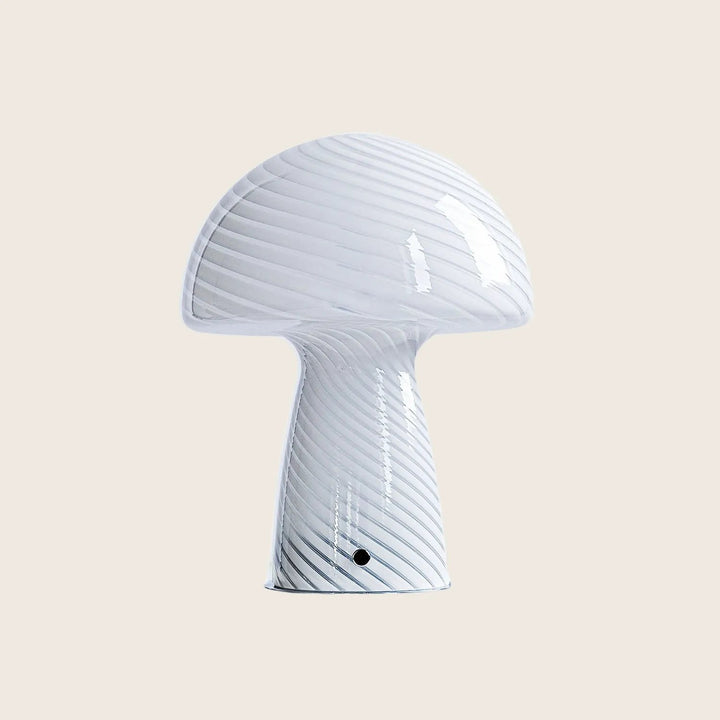 Close Top Mushroom Lamp White