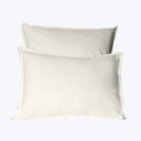 Lineare Percale Duvet & Shams, Ivory Pillow Sham / King
