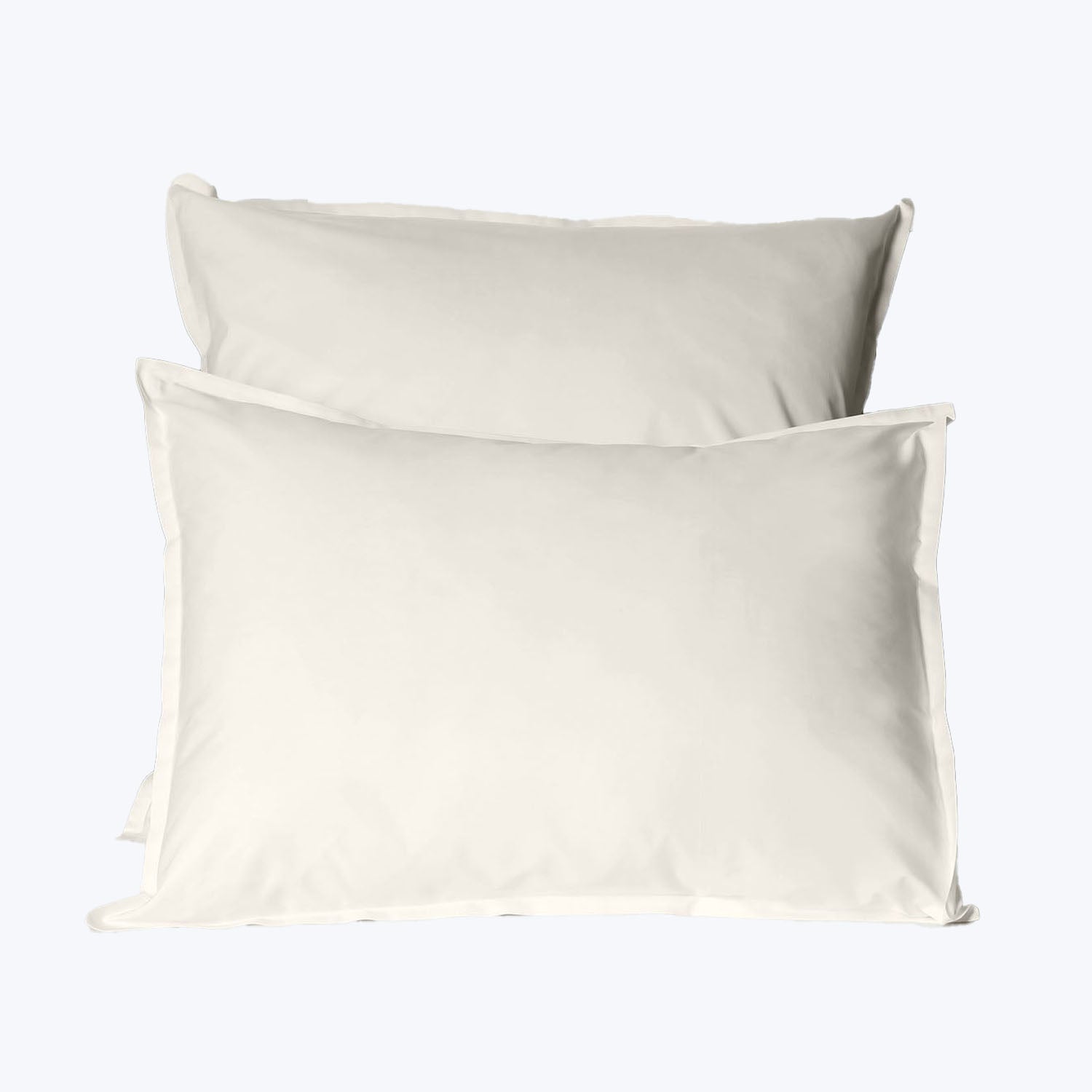Lineare Percale Duvet & Shams, Ivory Pillow Sham / King