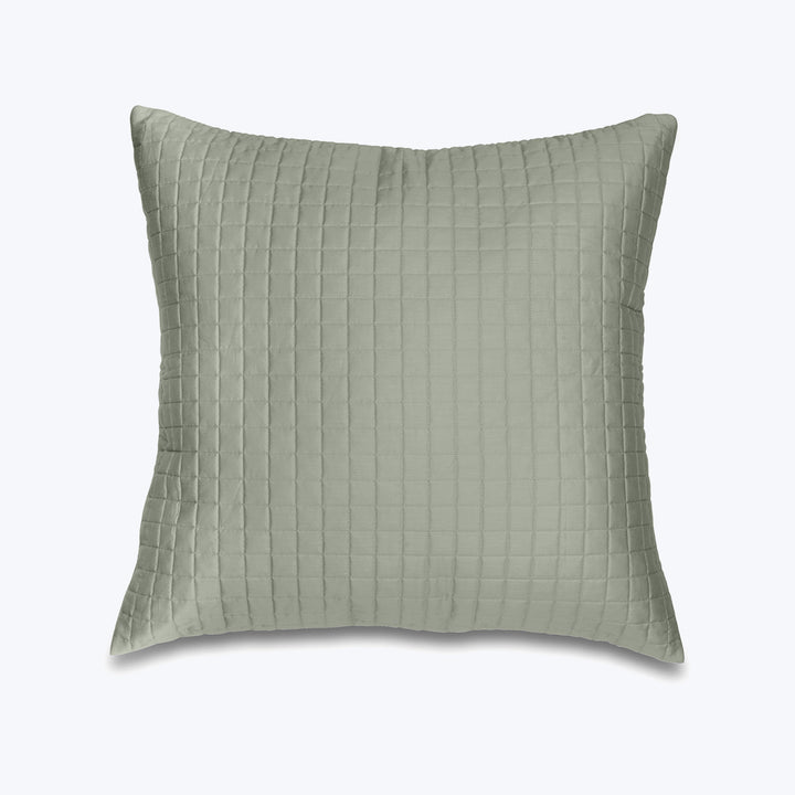 Masaccio Quilted Sham King / Silver Sage