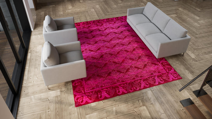 Pink Samsara Wool Rug - 8'10" x 11'8"