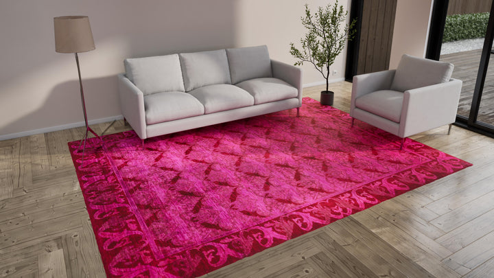Pink Samsara Wool Rug - 8'10" x 11'8"