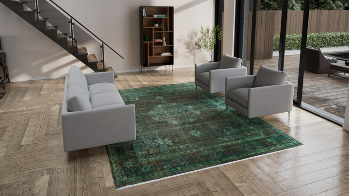 Green Samsara Wool Rug - 9'3" x 12'3"