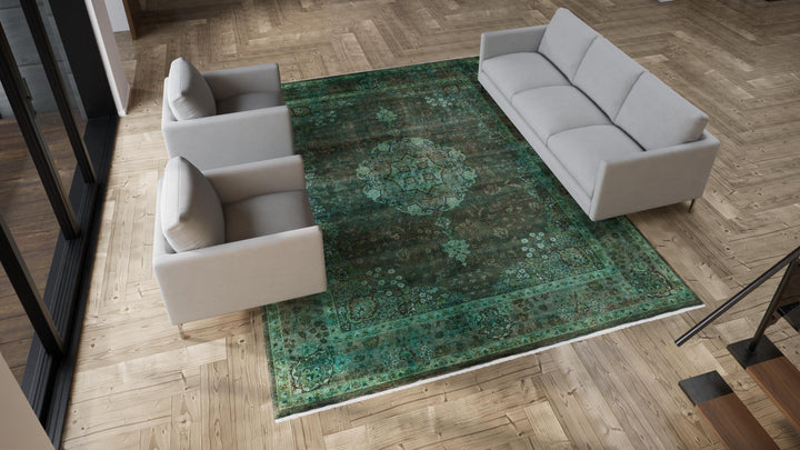 Green Samsara Wool Rug - 9'3" x 12'3"