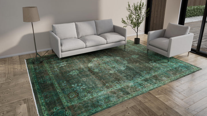 Green Samsara Wool Rug - 9'3" x 12'3"
