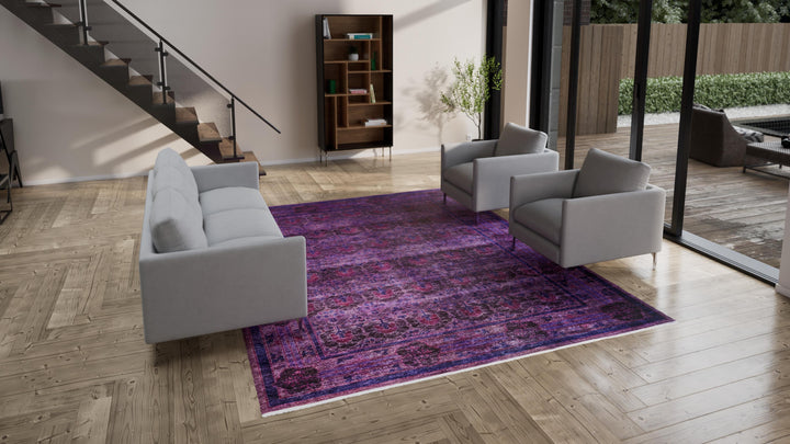 Purple Samsara Wool Rug - 9'2" x 11'7"