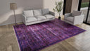 Purple Overdyed Wool Rug - 9'2" x 11'7"