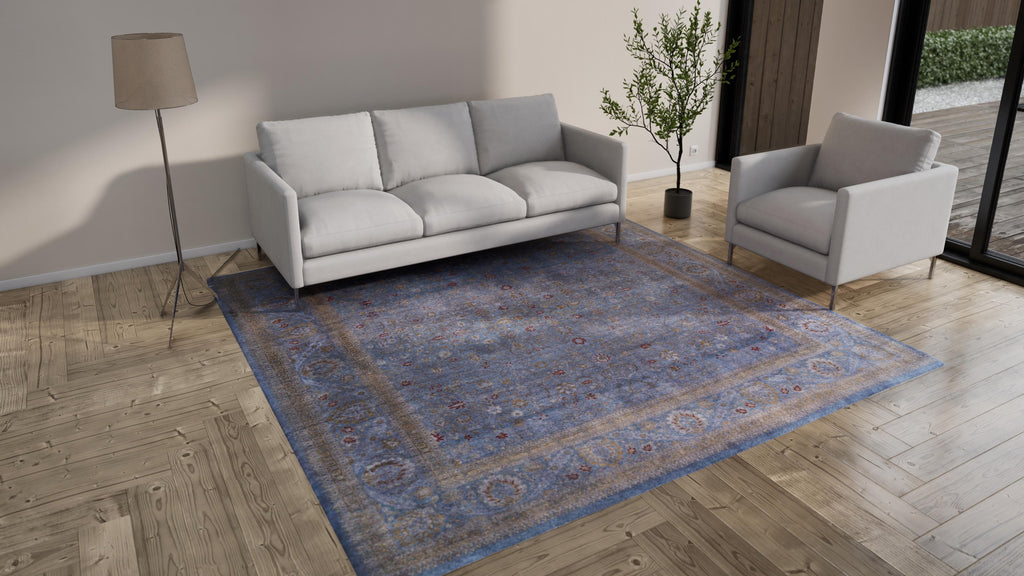 Grey Samsara Wool Rug - 9'3" x 9'4"