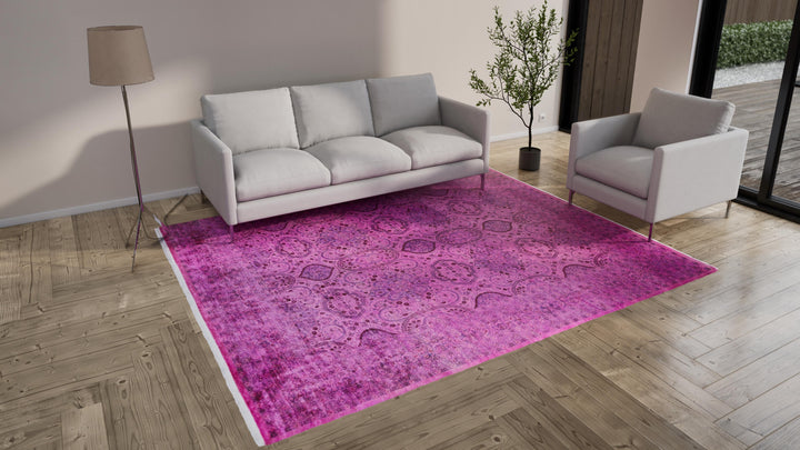 Pink Samsara Wool Rug - 8'1" x 9'10"