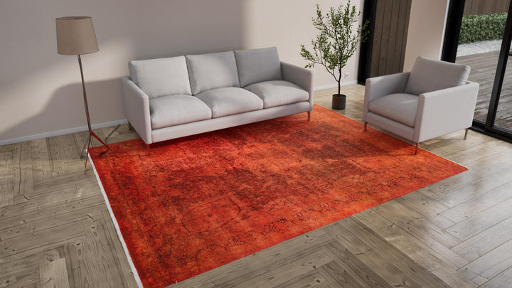 Orange Samsara Wool Rug - 8'1" x 10'9"