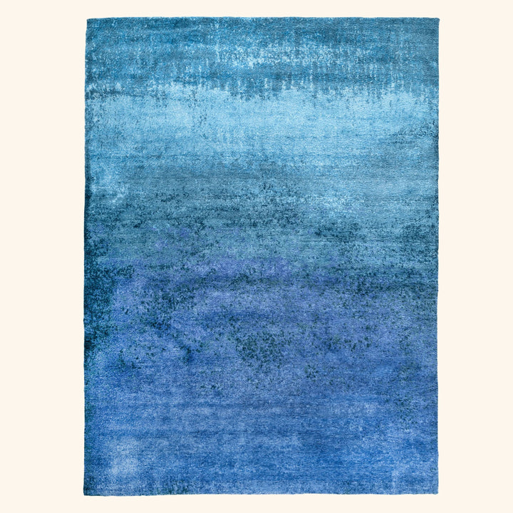 Darya Modern Ombre Wool Rug Blue / 9' x 12'