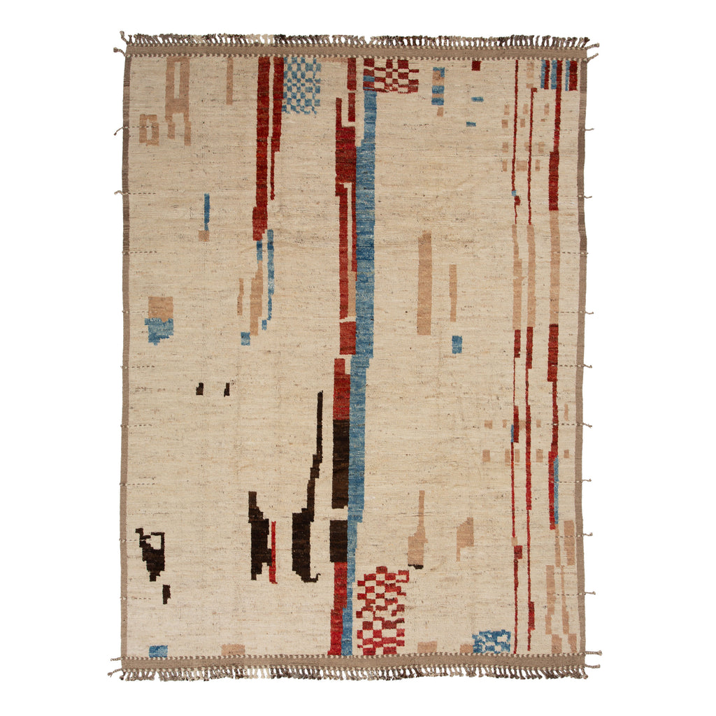 Multi Modern Wool Rug - 10' x 13'7''