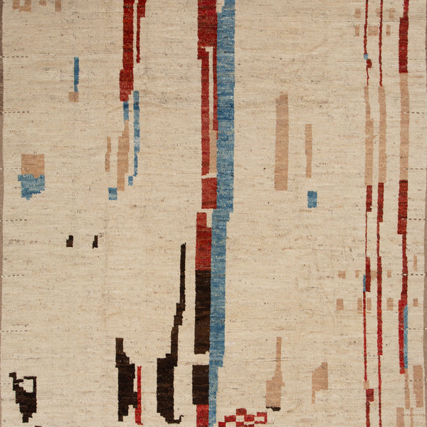 Multi Modern Wool Rug - 10' x 13'7''