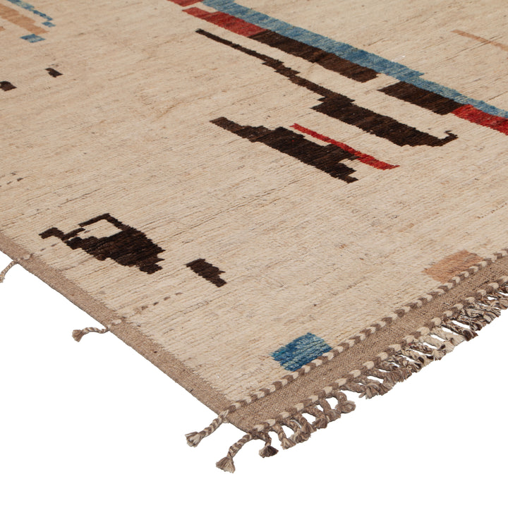 Multi Modern Wool Rug - 10' x 13'7''