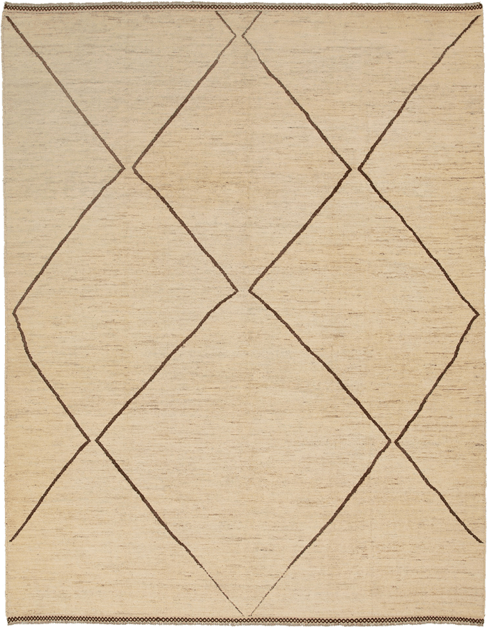 Natural Modern Wool Rug - 10' x 12'7''