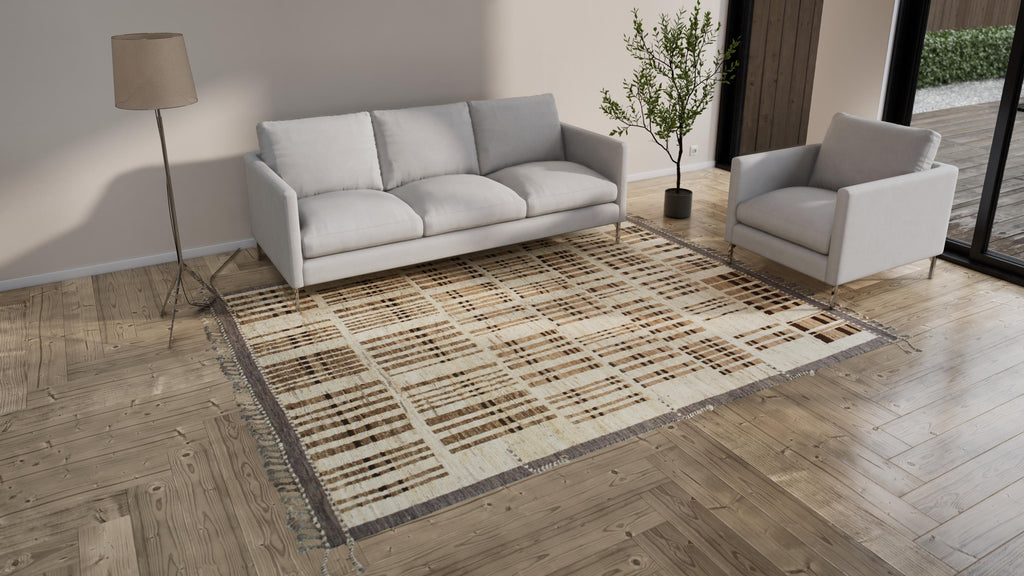 Multi Modern Wool Rug - 8'4'' x 10'2''