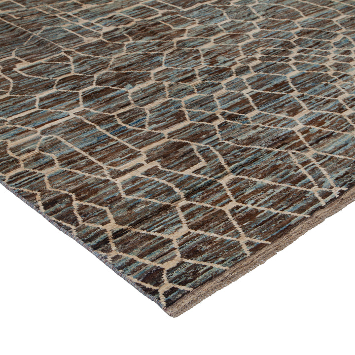 Multi Modern Wool Rug - 9'3'' x 11'10''