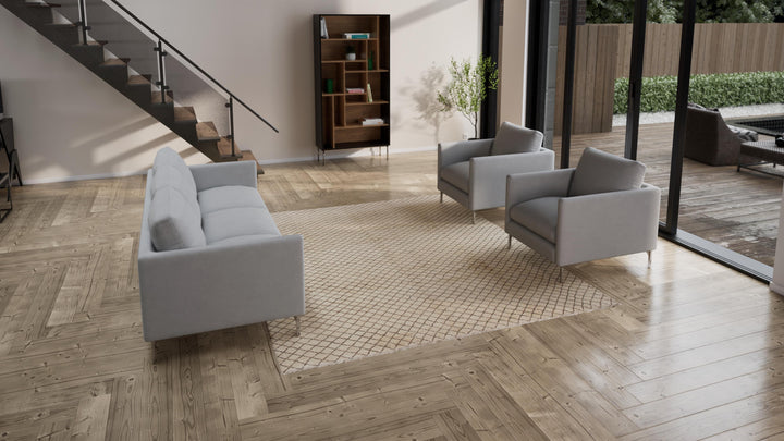 Beige Modern Wool Rug - 8'1'' x 9'7''