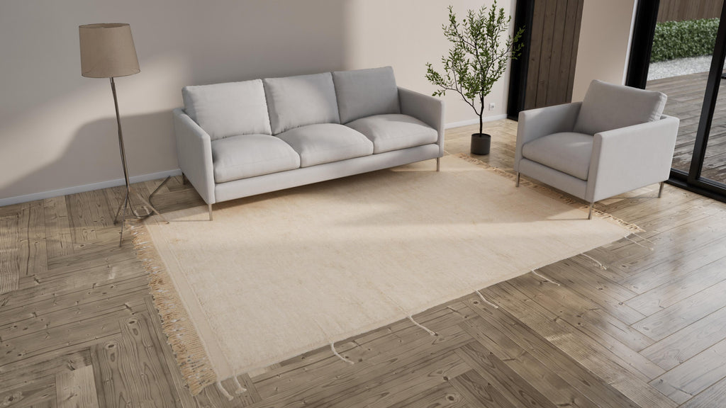 Beige Modern Wool Rug - 8'4'' x 10'10''