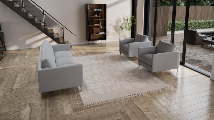 Cream Modern Wool Rug - 8'2'' x 11'3''