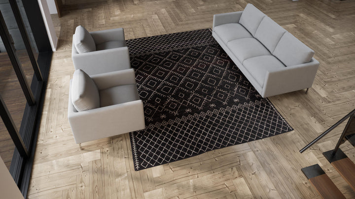 Multi Modern Wool Rug - 8' x 11'2''