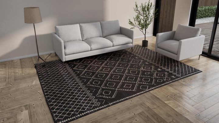 Multi Modern Wool Rug - 8' x 11'2''