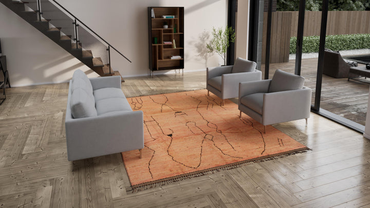 Multicolored Modern Wool Rug - 9'2'' x 11'6''