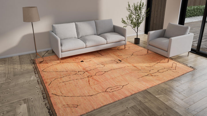 Multicolored Modern Wool Rug - 9'2'' x 11'6''