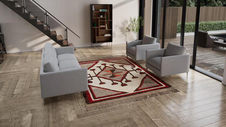 Red & Brown Modern Wool Rug - 8'4'' x 10'8''