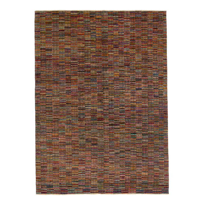 Multi Modern Wool Rug - 8'10'' x 12'