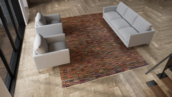 Multi Modern Wool Rug - 8'10'' x 12'