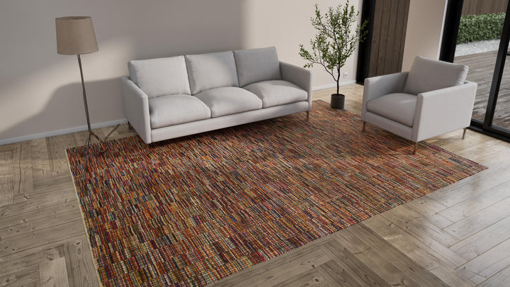 Multi Modern Wool Rug - 8'10'' x 12'