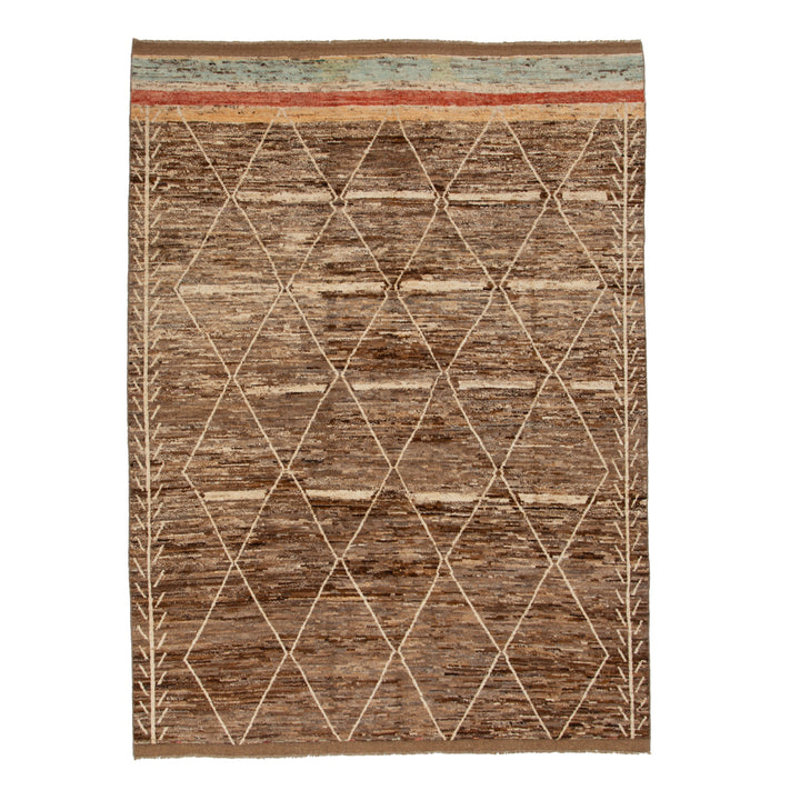 Multi Modern Wool Rug - 8'7'' x 11'7''