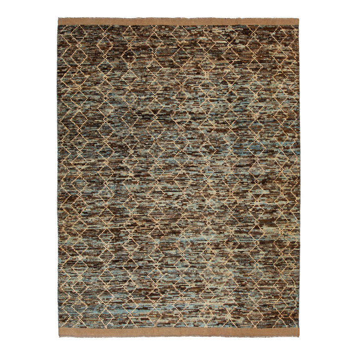 Multi Modern Wool Rug - 9'2'' x 11'3''