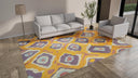 Yellow & Purple Moroccan Wool Rug - 9' 1'' x 12'