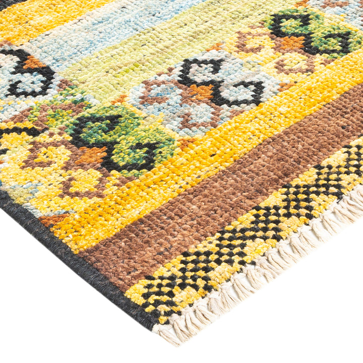 Modern, One-of-a-Kind Hand-Knotted Area Rug - Black, 6' 1" x 8' 10" Default Title