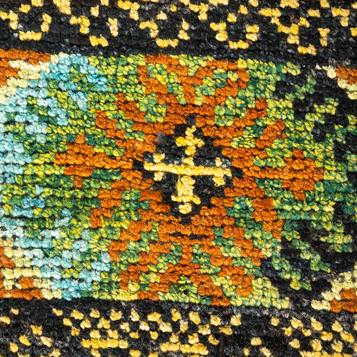 Modern, One-of-a-Kind Hand-Knotted Area Rug - Black, 6' 1" x 8' 10" Default Title