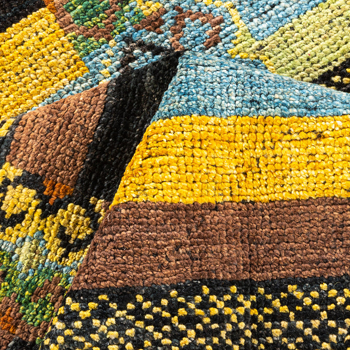 Modern, One-of-a-Kind Hand-Knotted Area Rug - Black, 6' 1" x 8' 10" Default Title