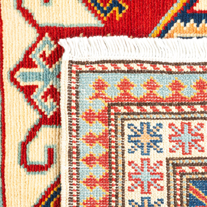 Tribal, One-of-a-Kind Hand-Knotted Area Rug - Ivory, 4' 0" x 6' 0" Default Title