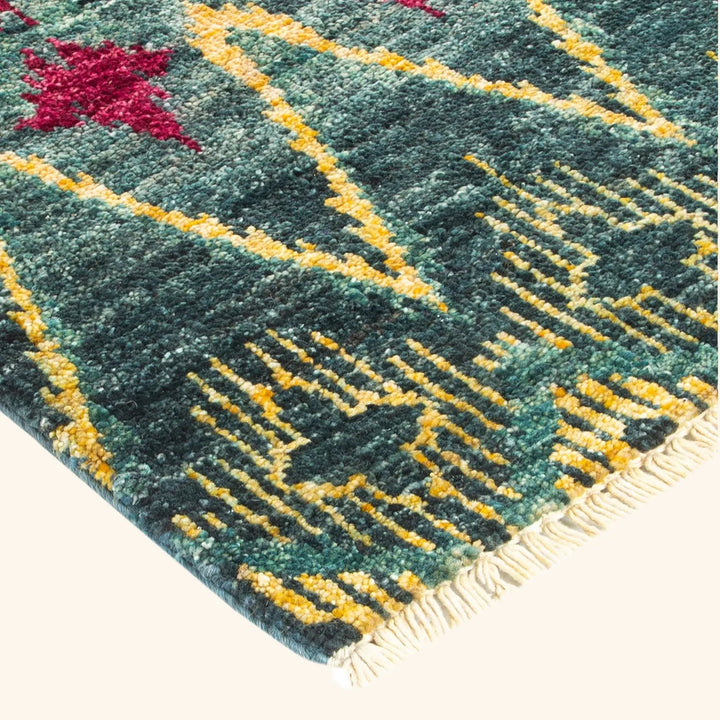 Modern, One-of-a-Kind Hand-Knotted Area Rug - Gray, 5' 0" x 8' 1" Default Title