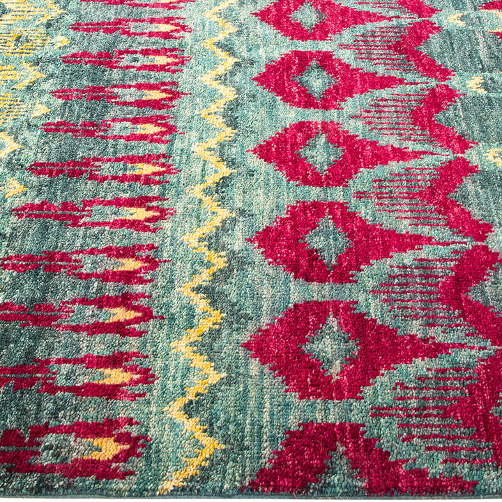 Modern, One-of-a-Kind Hand-Knotted Area Rug - Gray, 5' 0" x 8' 1" Default Title
