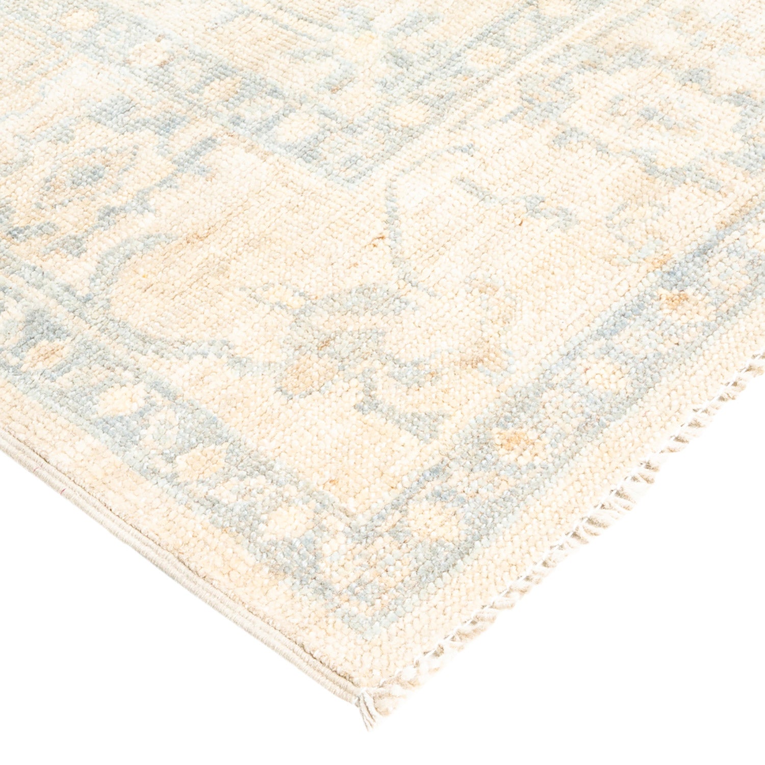 Oushak, One-of-a-Kind Hand-Knotted Area Rug - Ivory, 4' 0" x 6' 0" Default Title