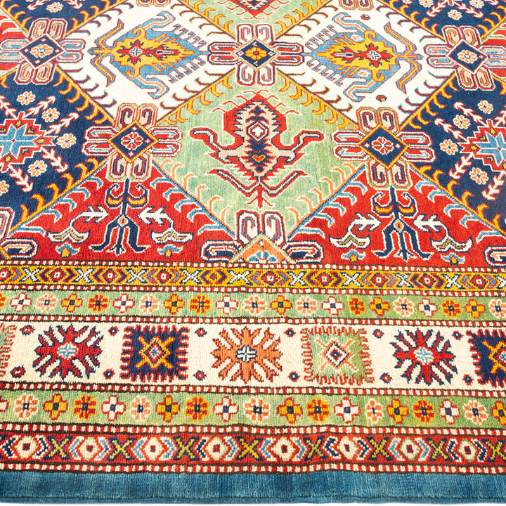 Tribal, One-of-a-Kind Hand-Knotted Area Rug - Blue, 5' 10" x 8' 6" Default Title