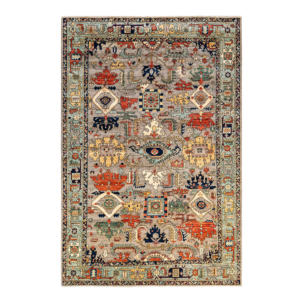 Serapi, One-of-a-Kind Hand-Knotted Area Rug - Gray, 5' 11" x 8' 10" Default Title