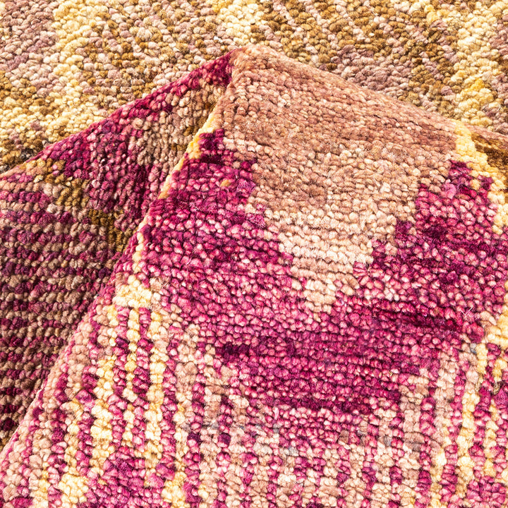 Modern, One-of-a-Kind Hand-Knotted Area Rug - Purple, 6' 2" x 9' 10" Default Title