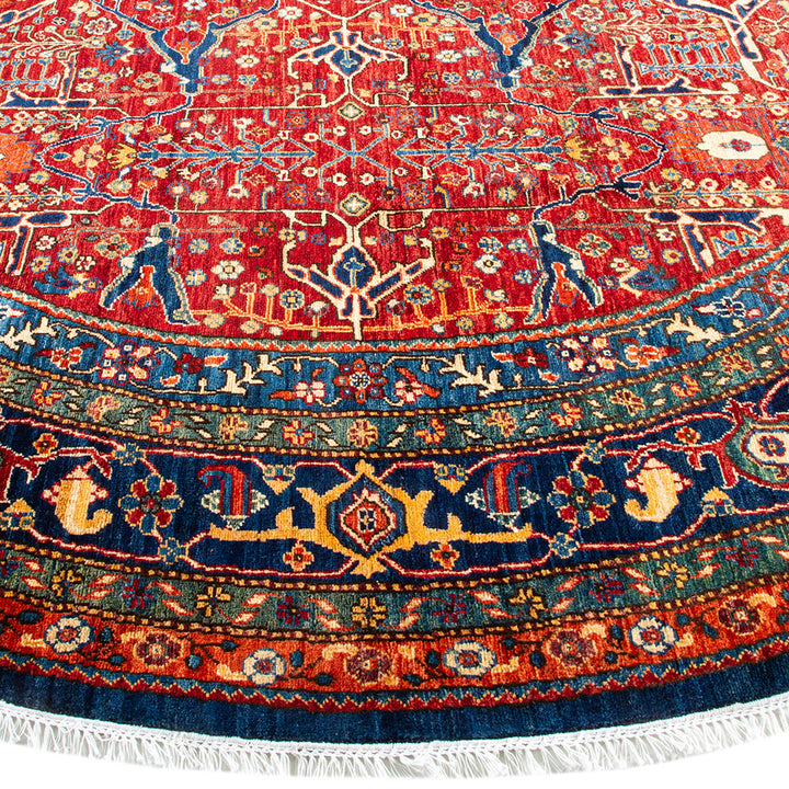 Serapi, One-of-a-Kind Hand-Knotted Area Rug - Orange, 9' 6" x 9' 6" Default Title